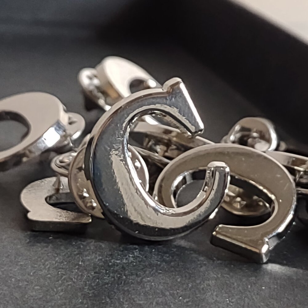 Lot Of 8 Silver Tone Letter C Pins